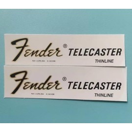 Fits for Fender Electric Guitar & Bass Head Stickers - Tele Customized Version Logo Water Transfer Stickers - Trademark Tearable Film