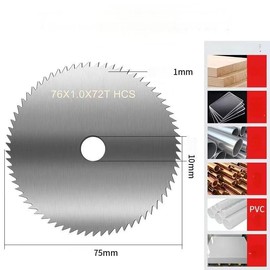 3 Inch Carbon Steel Circular Saw Blade for Wood, Plywood, Laminate, Soft-Metals, Plastic Cutting, Angle Grinder Saw Blade