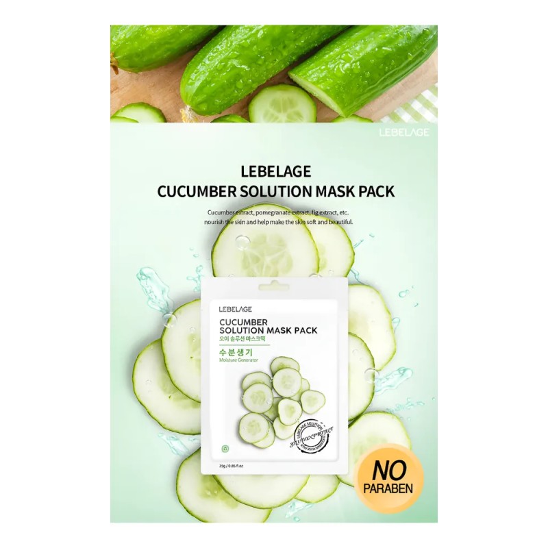 Mascarilla Coreana De Pepino Hidratante Calmante (10pz) Mixta