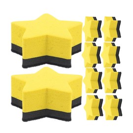 EXCEART Mini Magnetic Dry Erase Eraser: 15Pcs Star Shaped Chalkboard Cleansers Reusable Whiteboard Wipes Pad for Office Classrooms