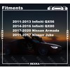 Rexka 15pcs Wheel Well Opening Moulding Clips for Nissan Infiniti