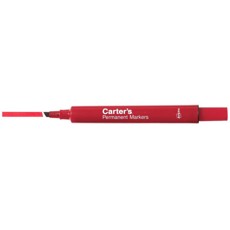 Carter's Permanent Markers, Large Desk-Style Size, Chisel Tip, Water and