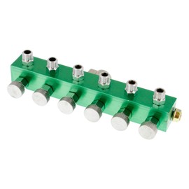 Master Airbrush 6-Way Metered Airbrush Manifold - Individual Airflow Control - 1/4" BSP Inlet, 6x 1/8" BSP Outlets