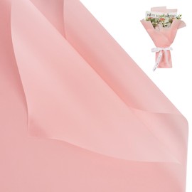 NESCCI 20 Sheet Flower Wrapping Paper - Waterproof Floral Bouquet Wrapping Paper, Florist Supplies Packaging Paper for Wedding Birthday Gift DIY (Light Pink)