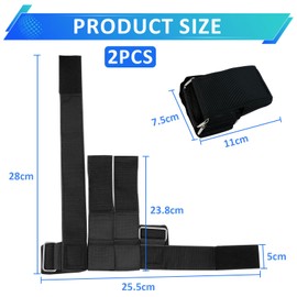 Ankle Straps Gym, Tibialis Trainer Foot Weights Foot Straps, Adjustable Dumbbells Foot Straps Gym Ankle Weights Kickbacks Foot Strap Weights for Legs, Pack of 2