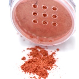 Pure Ziva Coral Reef Dark Peach Pink Loose Eyeshadow Powder Pigment, Single Glitter Mineral Dust Jar Pot, Talc & Paraben Free, No Animal Testing & Cruelty Free