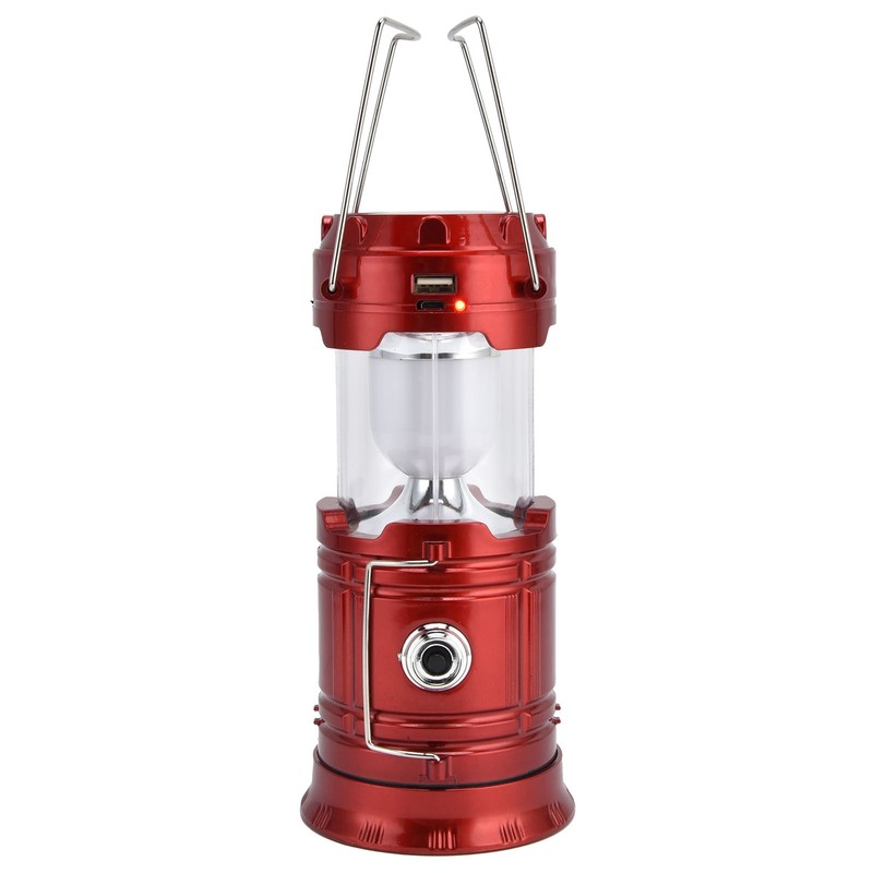 LED Solar Camping Light 18650 Battery USB Rechargeable Camping Light
