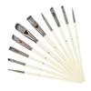 10pcs Nylon Hair Gouache Artist Paint Brush Portable Oil Painting