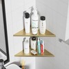 Corner Shower Shelves, 10” Recessed Tile Shower Shelf Brushed Golden,