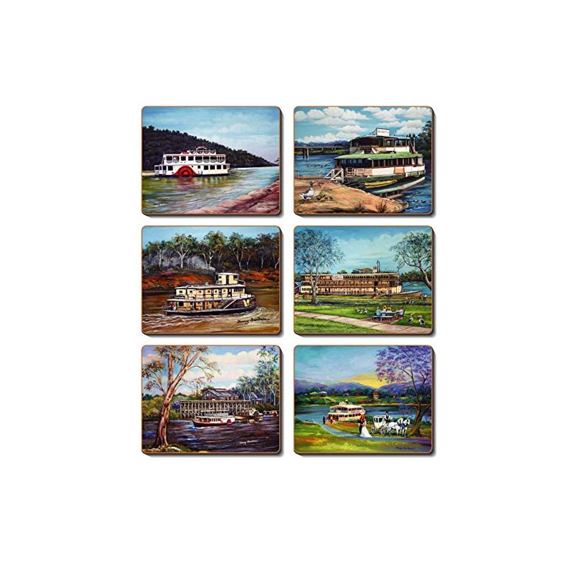 Cinnamon Paddle Steamers Drink Coasters