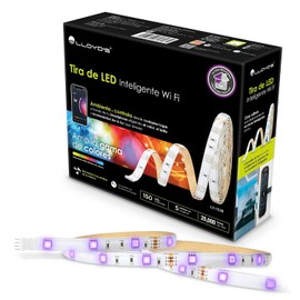 Lloyd's LC-1326 Tira LED Inteligente 5M, RGB Multicolor, Compatible con Alexa y Asistentes Virtuales, 250 Lúmenes