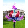 Putuo Decor Solar Garden Lotus Stake Light Metal Flower Decoration