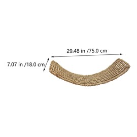 Balacoo Reptile Hammock Handmade Woven Lizard Lounger Natural Sea Grass Pet Mat with Suction Cups for Gecko Snakes Bearded Dragon Tank Accessories 75x18cm,Beige