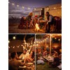 Brightown String Lights Outdoor Waterproof with Remote Cable Ties, 108FT
