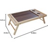 Mesa Plegable de Madera para Cama con Portavasos – Ideal