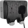 BALLSHOP Outdoor Sockets Weatherproof Outdoor 13A Double Gang Twin Switched