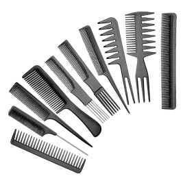 Peine Peluqueria Kit Profesional Barberia Estilista10pc Rosa