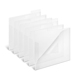 Staples Translucent Poly File Folders Clear 6/Pack