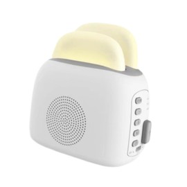 perfeclan Tragbarer Soundmaschine Schlafmaschine Einstellbarer Desktop mit 6 beruhigenden Geräuschen für Schlafmeditation Kinder, Weiß