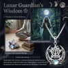 CRMAD Triple Moon Pentacle Necklace Moonstone Wiccan Celtic Knot Pentagram