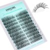 Natural Eyelash Extensions, 180 Pieces, Wispy Cluster Lashes, D Curl