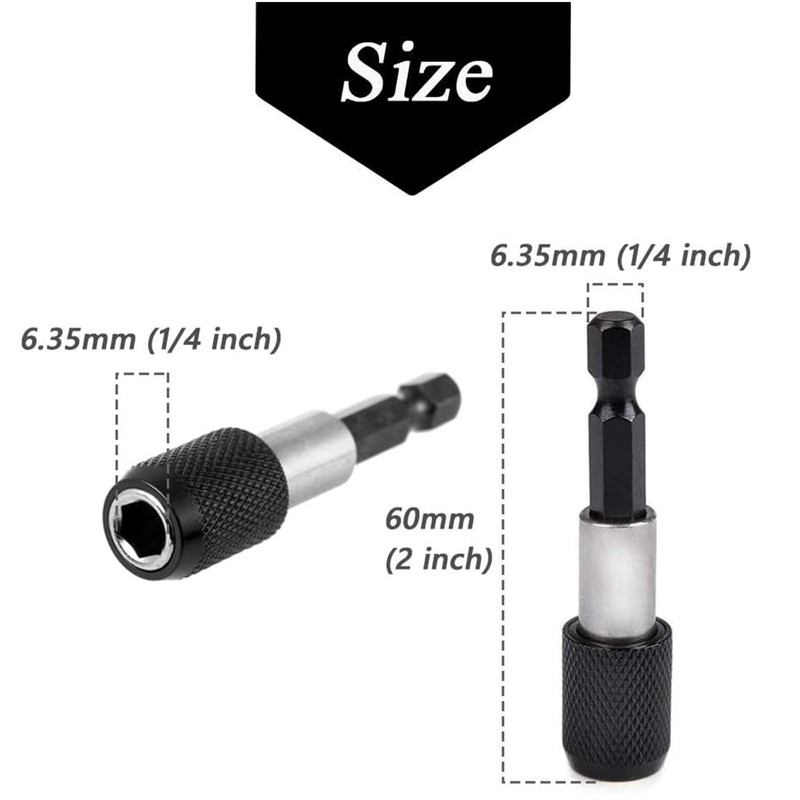 3 - Piece Magnetic Extension Chuck Adapter Kit - 1/4