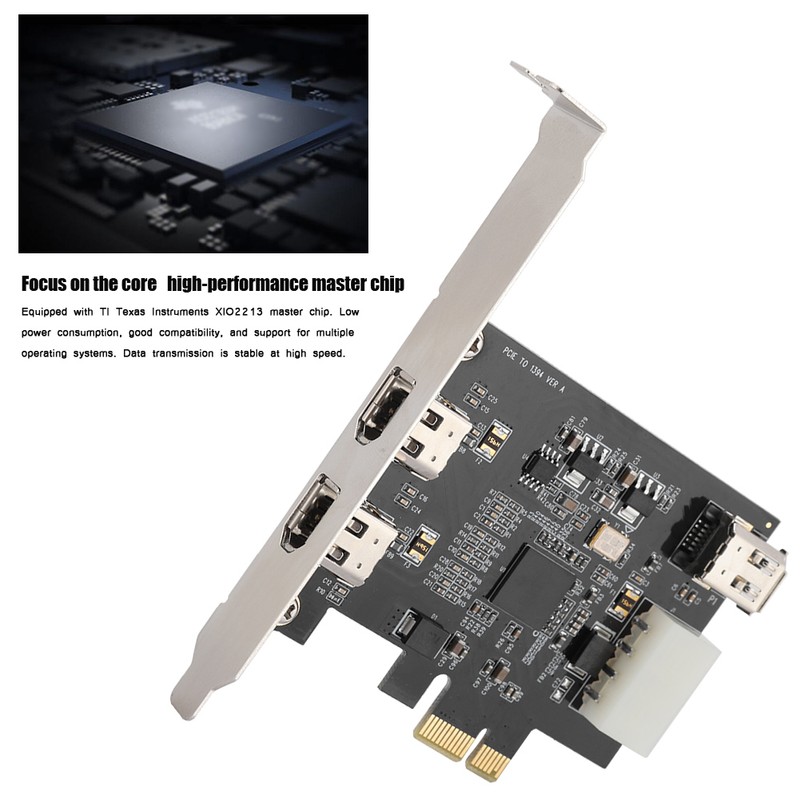 PCI -E 1X to 3-port 1394A (2 out of 1)