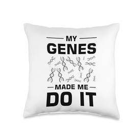 Dna Test Genetic Testing Crispr Microbiology Throw Pillow