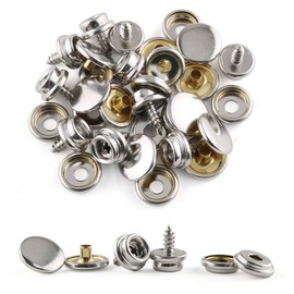 E-outstanding Canvas Cover Snap Fastener 10Set 3/8inch Stainless Steel Canvas Screws Boat Canvas Snaps Kit Button Cap Socket Snap Fastener for Furniture Canvas Tent Boats