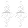 2 Sets Wall Candle Holder Foldable European Style Swirl Wrought