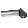 Deflecto Wide Mouth Dryer Vent Hood with Pipe, Bird Guard-Black
