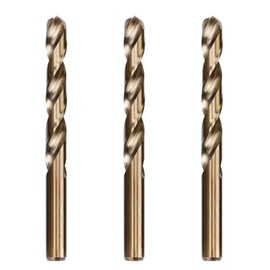 Metal Drill Bit Set Polished Cobalt Made of HSS Cobalt - 3-Piece 6.5 mm Diameter 5 mm HSS Drill Bit Set, for Stainless Steel and Metal