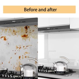 Matt Electrostatic Wall Protection Film, Splash Guard Kitchen Back Wall, Splash Furniture Protective Film, Wall Film, Washable Protection for Walls, Kitchen, Furniture, Office