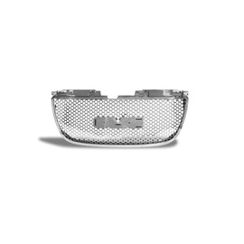 Armordillo USA 8721629 Round Hole Mesh Style Front Hood Bumper Grille - Chrome Fits 2007-2014 GMC Yukon/XL 1500 2500 / Denali
