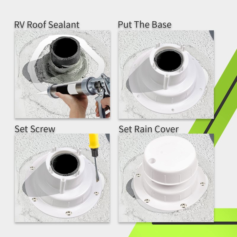 RVMATE RV Vent Cap with Screen, RV Sewer Vent Cap