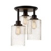 GLOBE Electric 65904 3-Light Bronze Semi-Flush Mount Ceiling Light Fixture