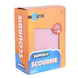 Superio Nylon Cleaning Pad, Dish Scrubbers, Multi Surface Scratch- Free Scour Sponge for Stainless Steel, Copper cookware, China, Dishes and plasticware (2)