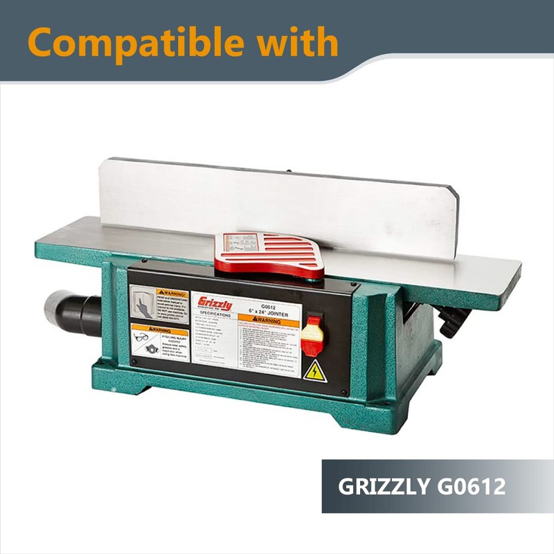 POWERTEC 6 Inch Jointer Blades for Grizzly G0612 Jointer, Set