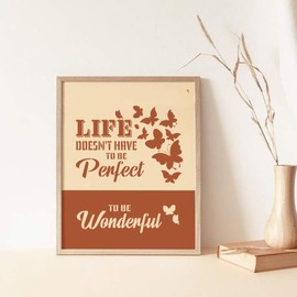 CrafTreat Quote Stencils for Painting on Wood, Canvas, Paper, Fabric, Floor, Wall and Tile - Heal and Wonderful Life - 2 Pcs - 6x6 Inches Each - Reusable DIY Art and Craft Stencils for Home Decor