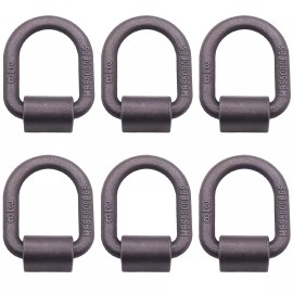 Boxer Tool 3/8"  Heavy Duty Weld-On Forged D Ring 6 Pack  5,000 LBS - Tie Down Anchor