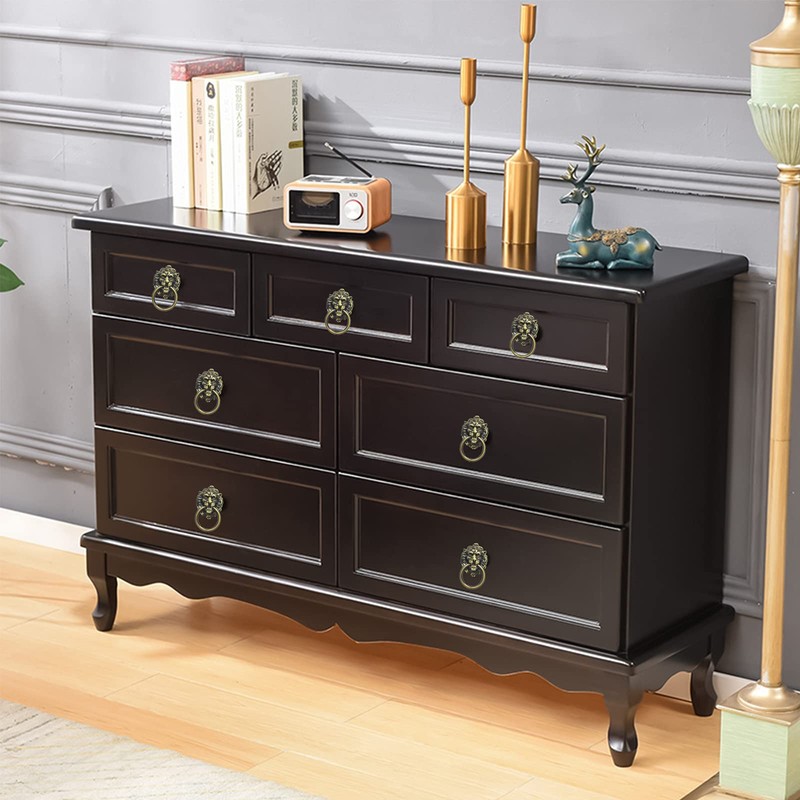 6 Pack Lion Head Knob Pull Handle for Dresser Drawer