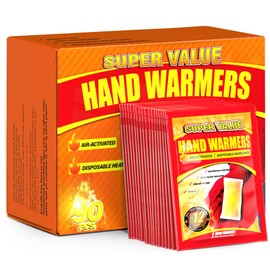 Hand Warmers Disposable 90Pcs, Long-Lasting Up to 12 Hours for Warm Body, Safe Portable Hand Warmers for Hand and Foot, Heater for Camping, Fishing, Winter for Women Men Mom Dad