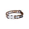 Red Dingo Designer Dog Collar, Small, Circadelic Brown
