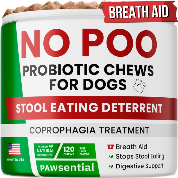 Pawsential No Poo Chews for Dogs - Coprophagia & Stool