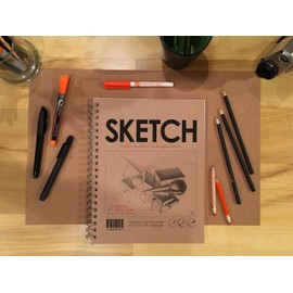 Design Ideation Sketch : Multi-Media Paper Sketch Book for Pencil, Ink, Marker, Charcoal and Watercolor Paints. Great for Art, Design and Education. Made in The USA. 8.5" x 11" (2)