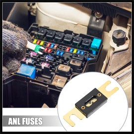 Hihaha 6pcs 180A Gold Tone Plated ANL Fuse Universal Fit for Inverters Car Vehicle Truck Audio Durable Material