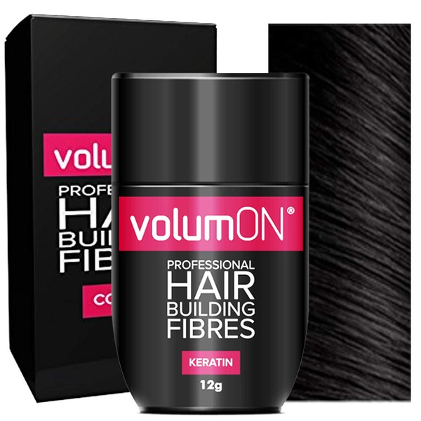 VolumON Professional Keratin Hair Building Fibres Hair Loss Concealer – 12g – Black