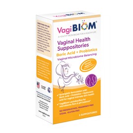 VagiBiom- Supositorios de Ácido Bórico con Lactobacillus Microbioma Flora Equilibrio Equilibra y Nutre la Salud                                       