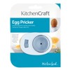 KitchenCraft Egg Pricker with Built-In Safety Lock, Plastic, White, 5.5