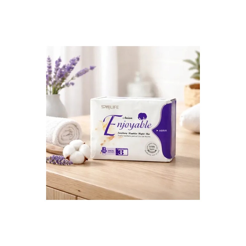 Toalla Femenina Natural De Algodón Con Turmalina, Abs Intens